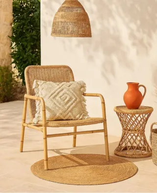 Due tappeti in juta H&M rotondi da 110 cm