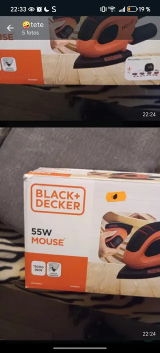 Lijadora Black+Decker Mouse