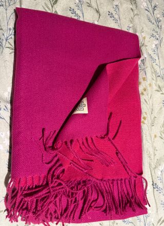 Bufanda Invierno Dos Tonos Rosa Rojo