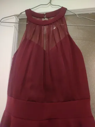 Vestido fiesta burdeos Talla S/M