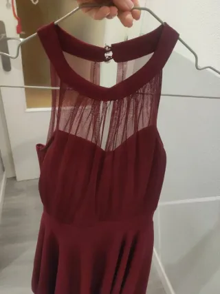 Vestido fiesta burdeos Talla S/M