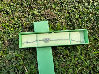 Braccialetto Cuore Doppio Zirconi Argento