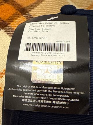 Cappello ORIGINAL Mercedes Benz Blu