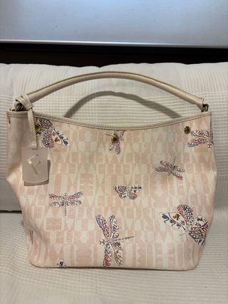 Bolso Furla Beige Mariposas Libélulas