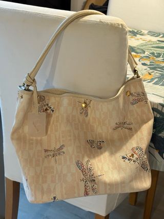 Bolso Furla Beige Mariposas Libélulas