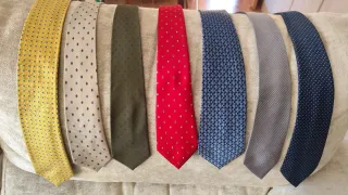 Lote 18 Corbatas de seda Vintage: Hackett, Lanv...