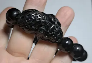 2 Bracciali Pixiu Ossidiana Lui e Lei