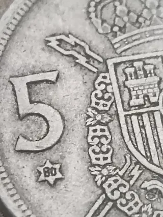 Moneda 5 Pesetas 1975  rara Estrella 80