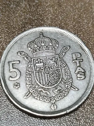 Moneda 5 Pesetas 1975 rara Estrella 80