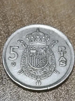 Moneda 5 Pesetas 1975 rara Estrella 80