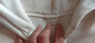 Jersey Zara Beige Corazón Lentejuelas