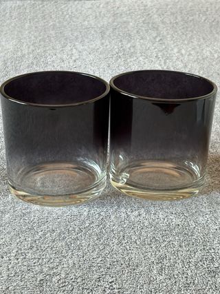Lote vasos de vidrio + cuencos de porcelana