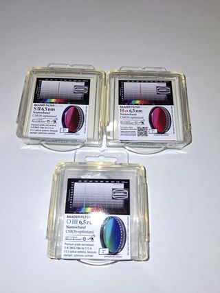 Set Filtros Baader 2" Narrowband 6.5 nm (3 uds)