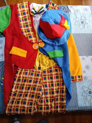 Disfraz de payaso multicolor talla única.