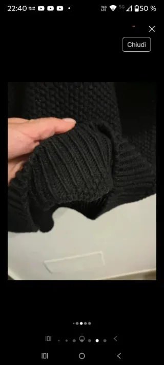 Maglione lungo nero taglia S