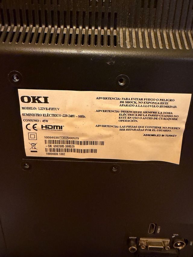 Televisor OKI 21 Negro