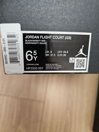 Zapatillas Nike Jordan Flight Court Black GS 39