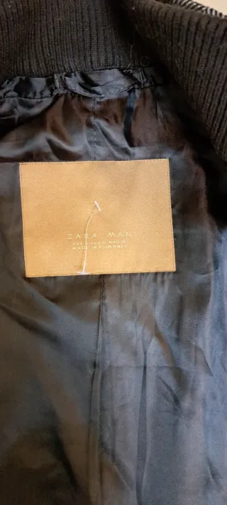 Cappotto uomo Zara grigio e marrone in lana