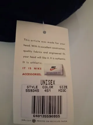 Gorra Nike bebé azul