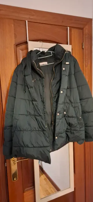 Cazadora acolchada mujer verde
