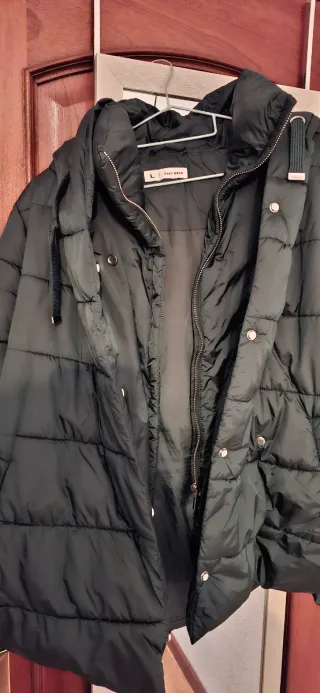 Cazadora acolchada mujer verde