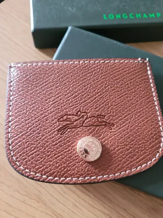 Tarjetero billetera Longchamp Marrón