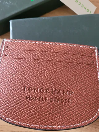 Tarjetero billetera Longchamp Marrón