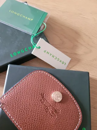 Tarjetero billetera Longchamp Marrón