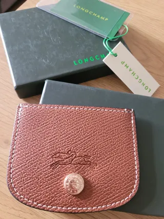 Tarjetero billetera Longchamp Marrón