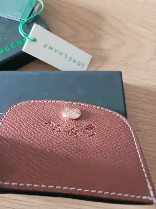 Tarjetero billetera Longchamp Marrón