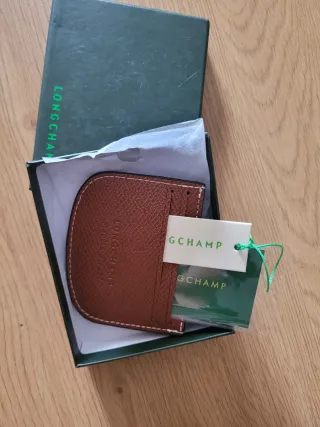 Tarjetero billetera Longchamp Marrón