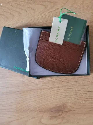 Tarjetero billetera Longchamp Marrón