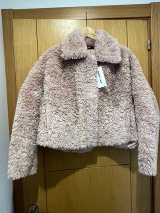 Chaqueta pelo rosa Bimba y Lola Talla XS/S