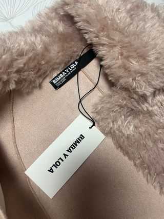 Chaqueta pelo rosa Bimba y Lola Talla XS/S