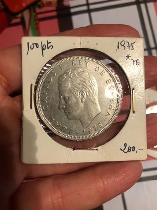 Moneda Rey Juan Carlos I 1975 y de plata franco