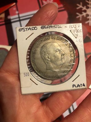 Moneda Rey Juan Carlos I 1975 y de plata franco