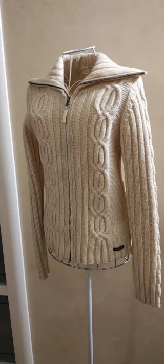 Maglione Calvin Klein Beige Zip