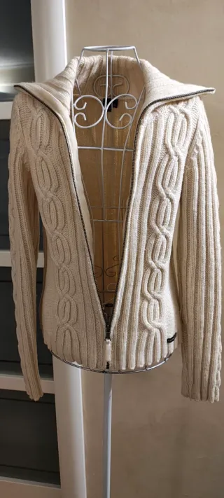 Maglione Calvin Klein Beige Zip