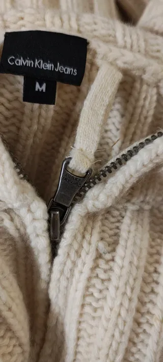 Maglione Calvin Klein Beige Zip