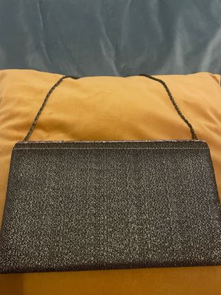 Bolso de fiesta Menbur negro y plateado