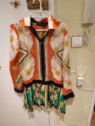 Vestido Estilo Años 30 Estampado