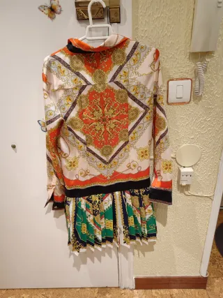 Vestido Estilo Años 30 Estampado