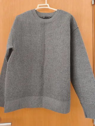 Jersey ZARA Gris Talla S Oversized