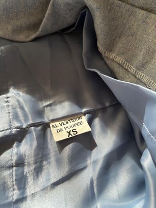 Vestido azul marino y gris talla XS