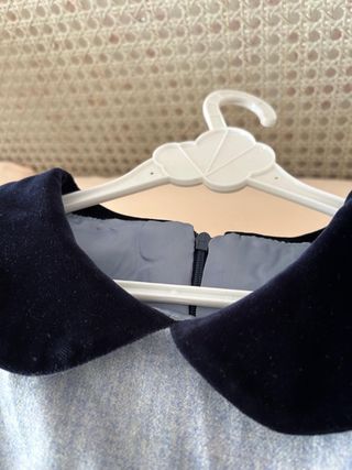 Vestido azul marino y gris talla XS