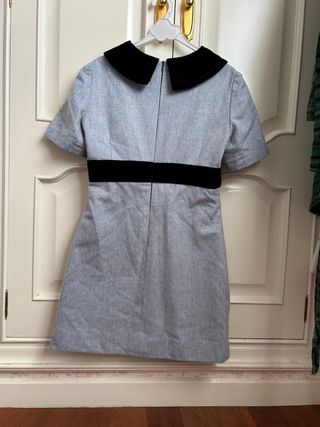 Vestido azul marino y gris talla XS