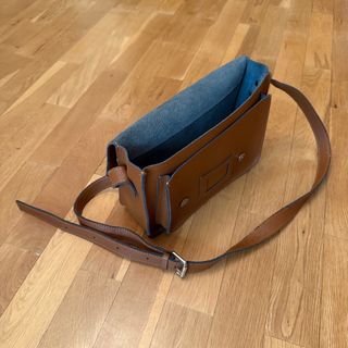 Maletín de cuero natural vintage