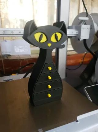 Joyero Gato Negro 3D – Organizador Original