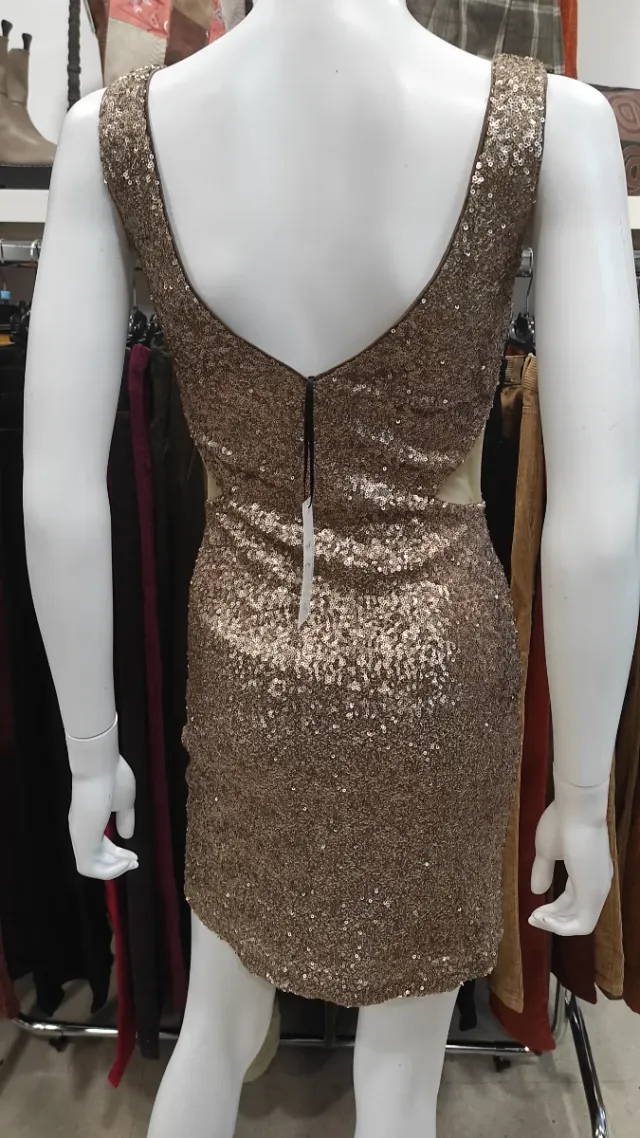 Vestito in paillette dorate nuovo