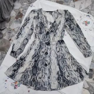 Vestito donna corto fantasia pitone